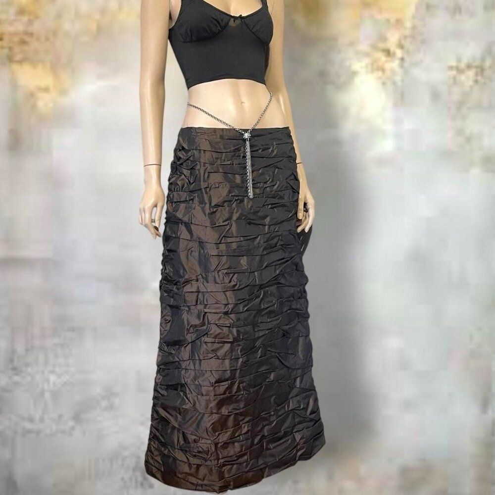 Sherrie Bloom Peter Noviello CHETTA B long silk skirt Size 12